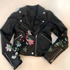 BLANKNYC - Girls, Embroidered Faux Leather Moto